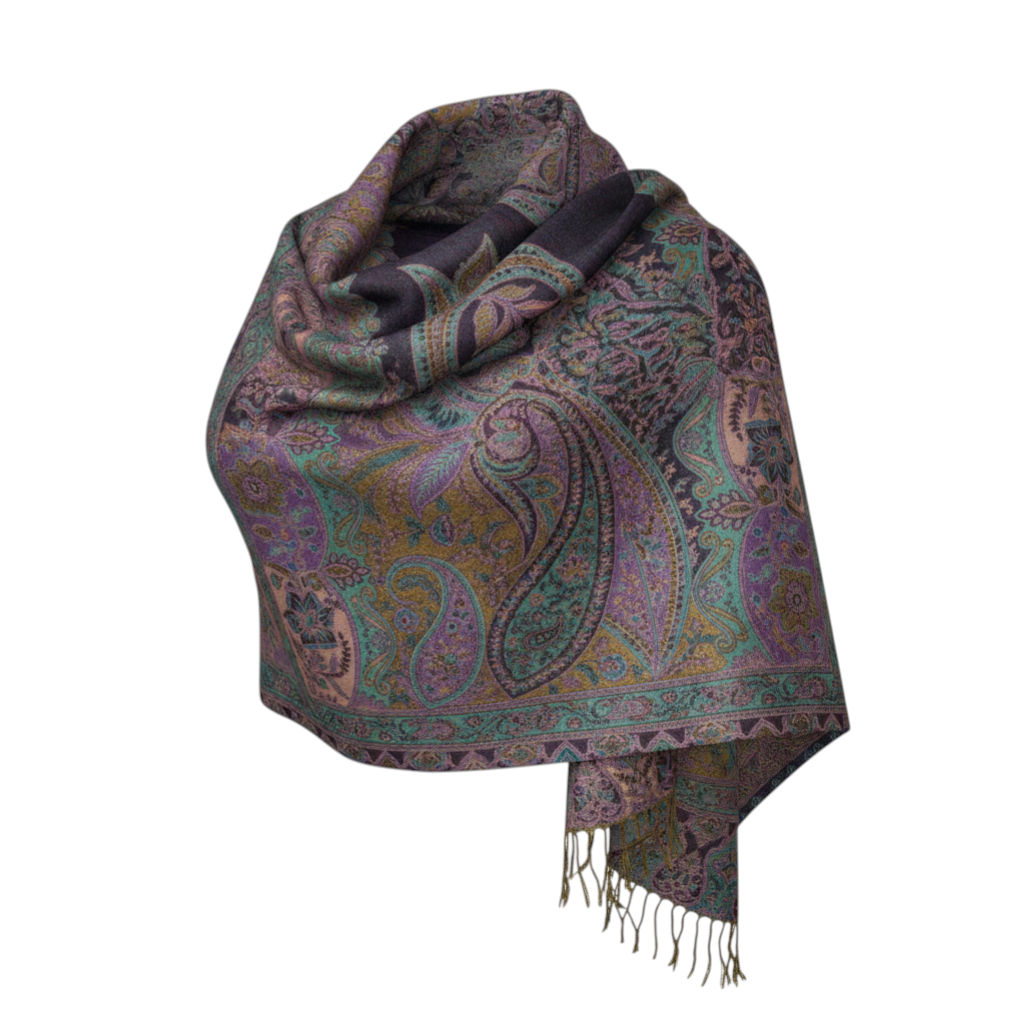 Large Paisley Cutwork Shawl